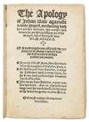 BALE, JOHN. The Apology of Johan Bale against a ranke Papyst.  1550